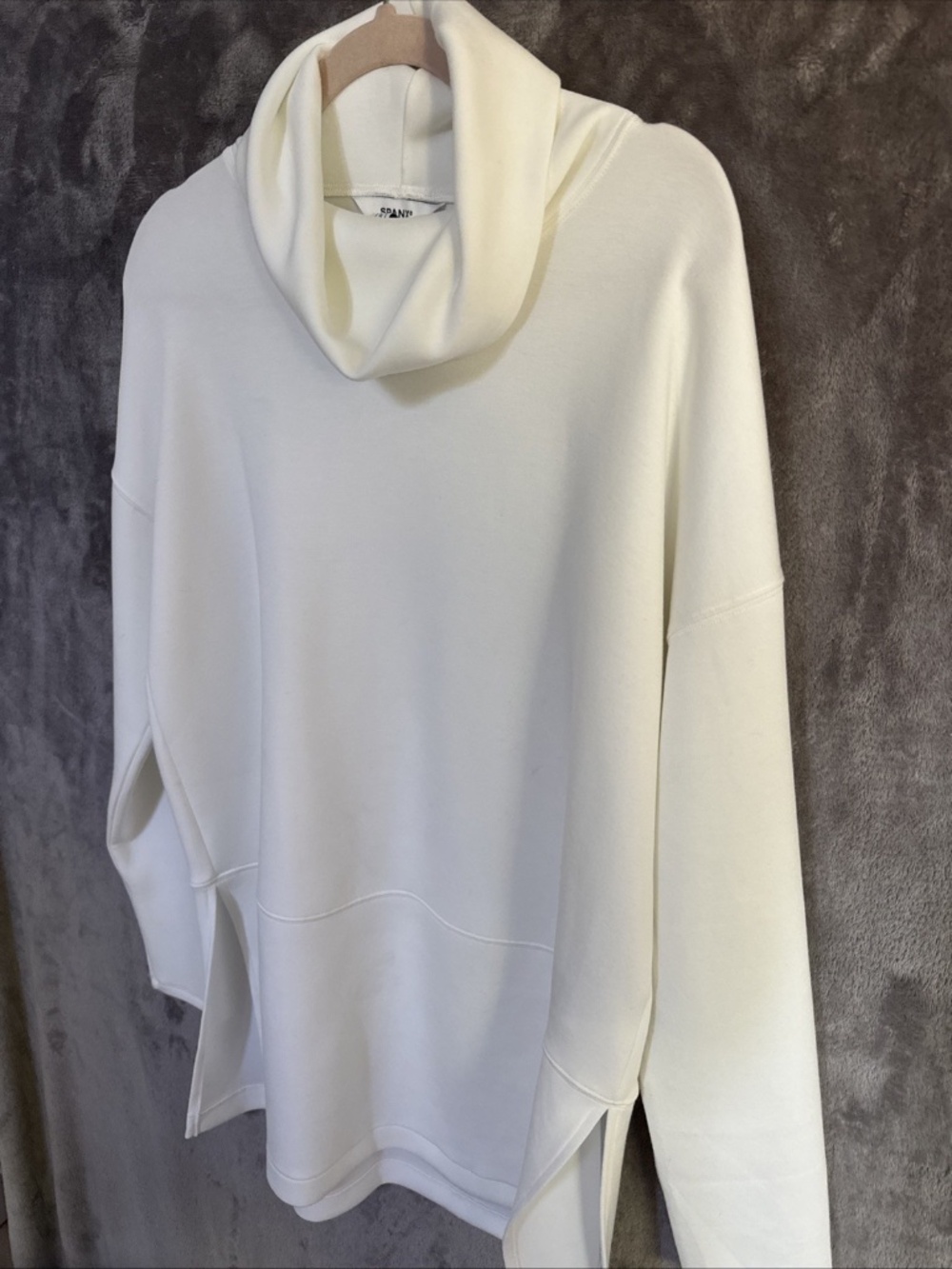 🤍 Spanx Air Essentials Turtleneck Tunic Top | White | Women’s L - Picture 2 of 13